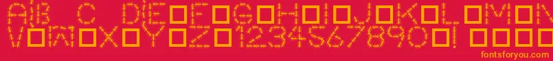 fuente Antpile – Fuentes Naranjas Sobre Fondo Rojo
