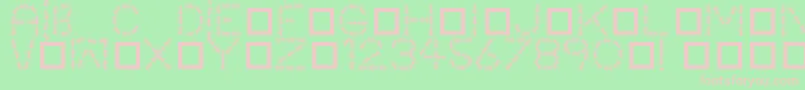 フォントAntpile – 緑の背景にピンクのフォント