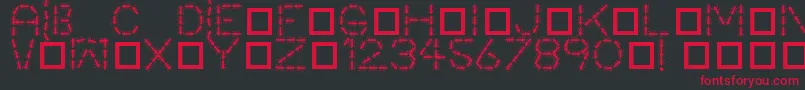 Antpile-Schriftart – Rote Schriften auf schwarzem Hintergrund
