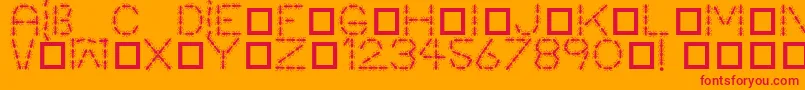 Antpile Font – Red Fonts on Orange Background