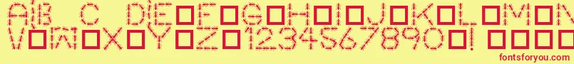 Antpile Font – Red Fonts on Yellow Background