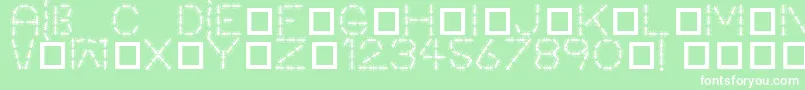 フォントAntpile – 緑の背景に白い文字