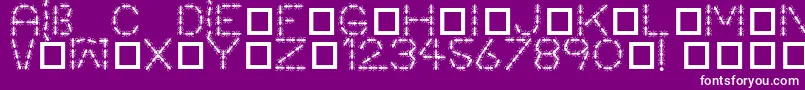 Antpile-Schriftart – Weiße Schriften auf violettem Hintergrund
