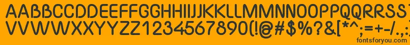 YaahowuThick Font – Black Fonts on Orange Background