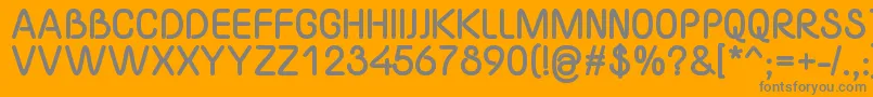 YaahowuThick Font – Gray Fonts on Orange Background