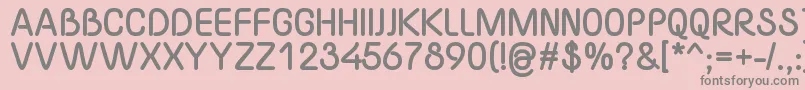 YaahowuThick Font – Gray Fonts on Pink Background