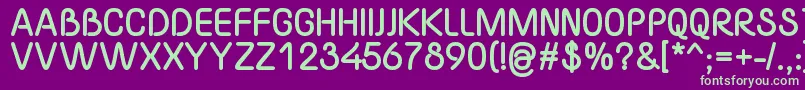 YaahowuThick Font – Green Fonts on Purple Background