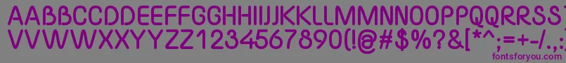 YaahowuThick Font – Purple Fonts on Gray Background