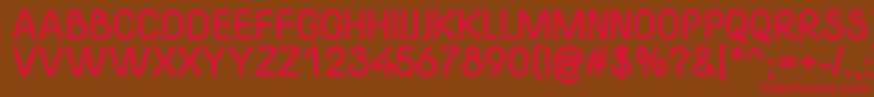 YaahowuThick Font – Red Fonts on Brown Background