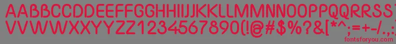 YaahowuThick Font – Red Fonts on Gray Background