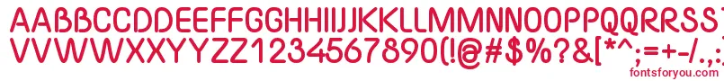 YaahowuThick Font – Red Fonts on White Background