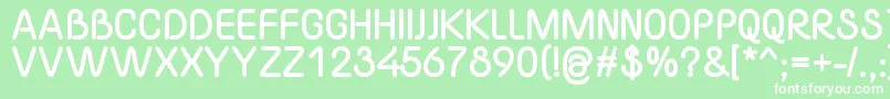 YaahowuThick Font – White Fonts on Green Background