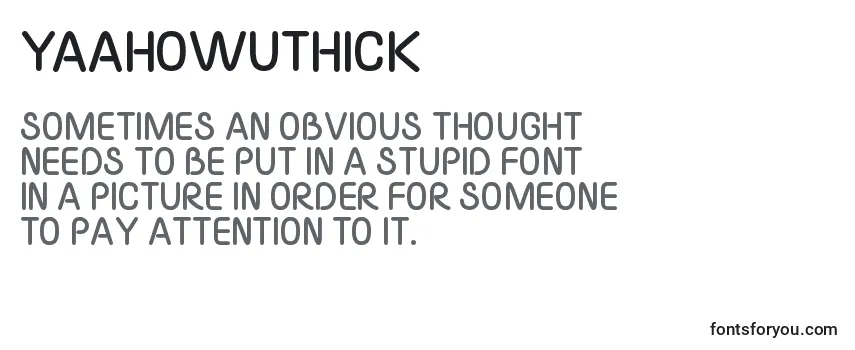 YaahowuThick Font
