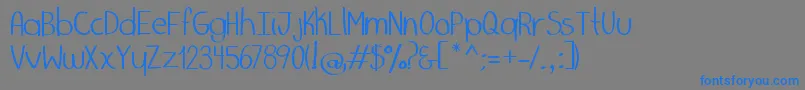 Więcej informacji o czcionce MarkerPalafotz1 Czcionka MarkerPalafotz1 – niebieskie czcionki na szarym tle