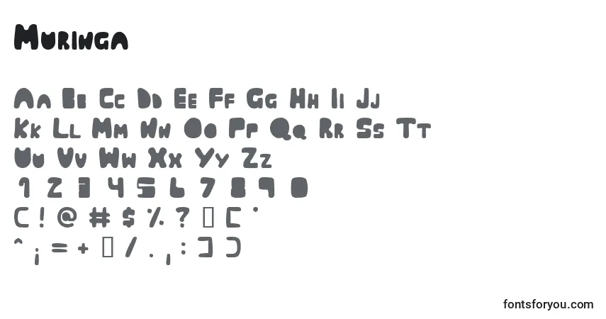 Шрифт Muringa – алфавит, цифры, специальные символы