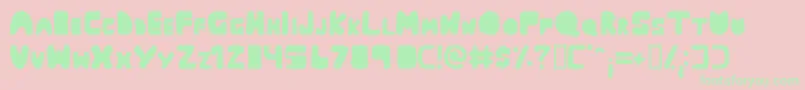 Muringa-Schriftart – Grüne Schriften auf rosa Hintergrund