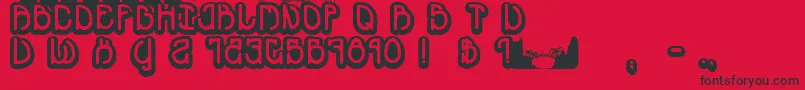 Souvenir Font – Black Fonts on Red Background