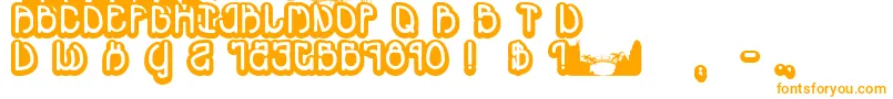 Weitere Informationen zur Souvenir-Schriftart Souvenir-Schriftart – Orangefarbene Schriften auf weißem Hintergrund