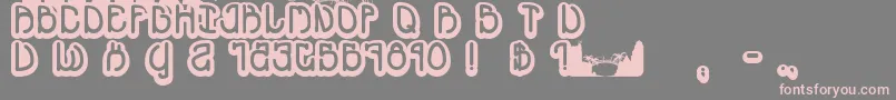 Souvenir Font – Pink Fonts on Gray Background