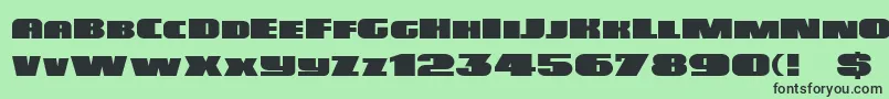 Weitere Informationen zur Dsposter-Schriftart Dsposter-Schriftart – Schwarze Schriften auf grünem Hintergrund
