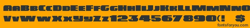 Dsposter Font – Black Fonts on Orange Background