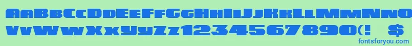 More about Dsposter Font Dsposter Font – Blue Fonts on Green Background