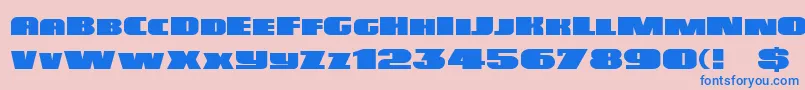フォントDsposter – ピンクの背景に青い文字
