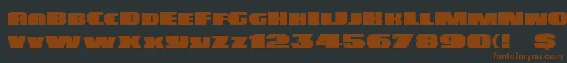 Шрифт Dsposter – коричневые шрифты на чёрном фоне