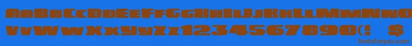 Шрифт Dsposter – коричневые шрифты на синем фоне