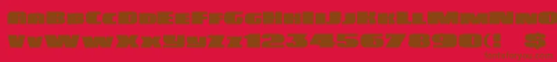Dsposter Font – Brown Fonts on Red Background