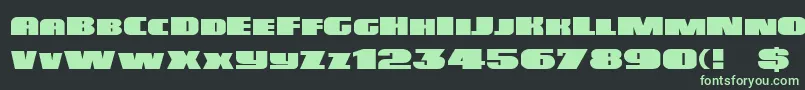 Dsposter Font – Green Fonts on Black Background