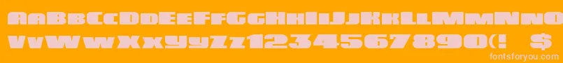 フォントDsposter – オレンジの背景にピンクのフォント