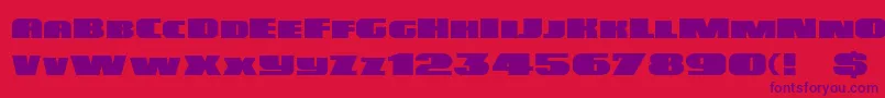 Dsposter Font – Purple Fonts on Red Background