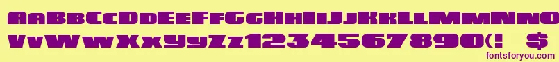 Dsposter Font – Purple Fonts on Yellow Background