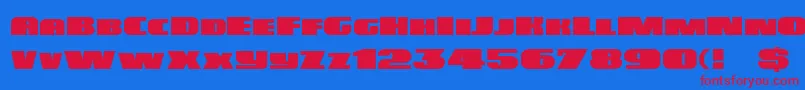 Dsposter Font – Red Fonts on Blue Background