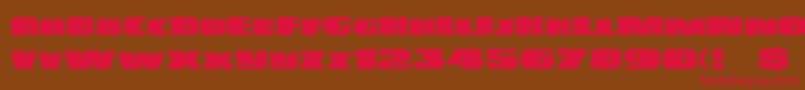 Dsposter Font – Red Fonts on Brown Background