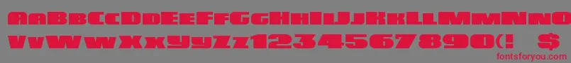 Dsposter Font – Red Fonts on Gray Background