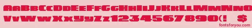 Dsposter Font – Red Fonts on Pink Background