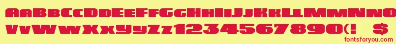 Dsposter Font – Red Fonts on Yellow Background
