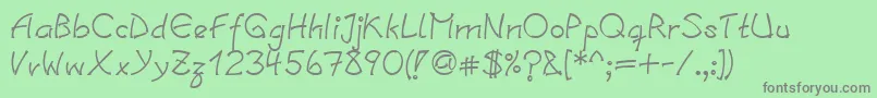 LinotypesalamanderDemibold Font – Gray Fonts on Green Background