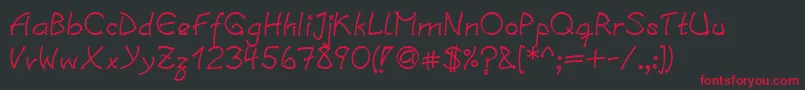 LinotypesalamanderDemibold Font – Red Fonts on Black Background