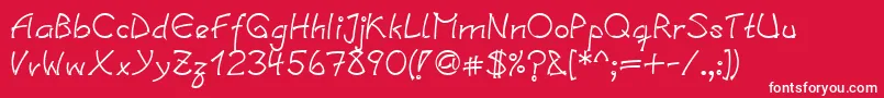 LinotypesalamanderDemibold Font – White Fonts on Red Background