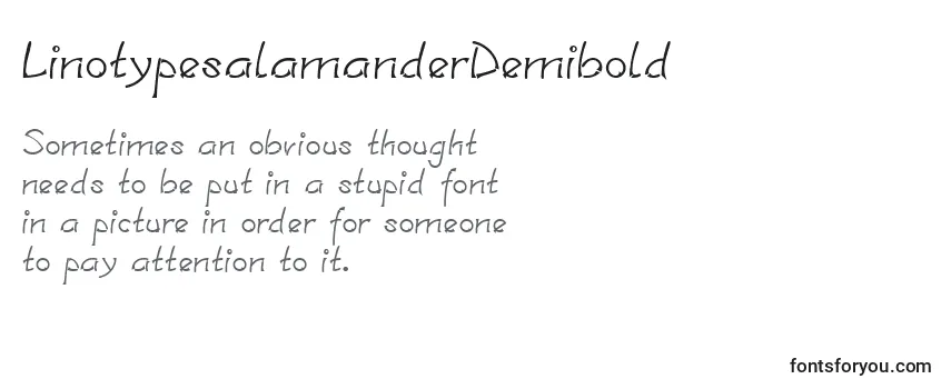 LinotypesalamanderDemibold フォントのレビュー