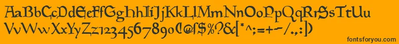 GoudyMedievalAlternate Font – Black Fonts on Orange Background