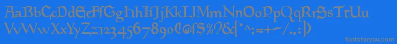 GoudyMedievalAlternate Font – Gray Fonts on Blue Background
