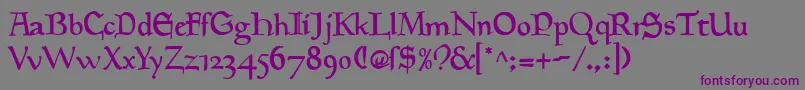 GoudyMedievalAlternate Font – Purple Fonts on Gray Background