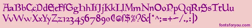 GoudyMedievalAlternate Font – Purple Fonts on Pink Background
