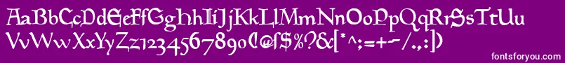 GoudyMedievalAlternate Font – White Fonts on Purple Background