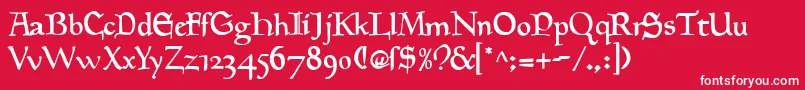 GoudyMedievalAlternate Font – White Fonts on Red Background