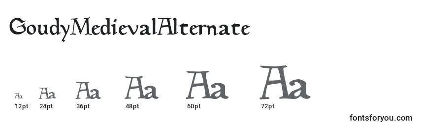 GoudyMedievalAlternate Font Sizes